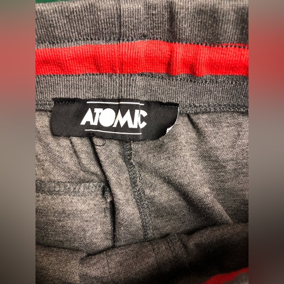 Atomic Black Label Track Pants Grey And Red 28” Waist Zipper Pockets - Picture 7 of 10